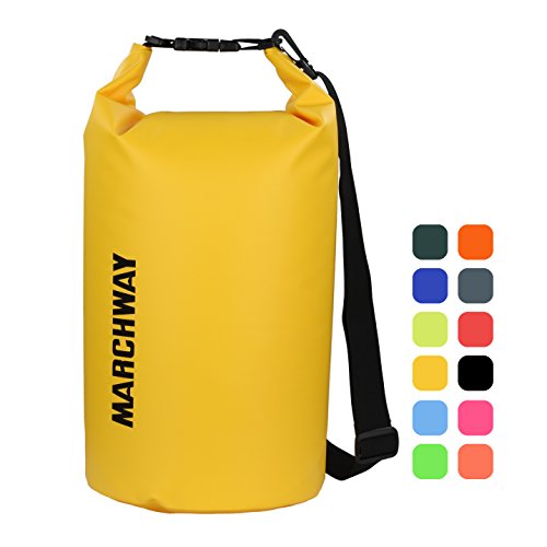 MARCHWAY Floating Waterproof Dry Bag 5L/10L/20L/30L, Roll Top Sack for Kayaking, Rafting, Boating