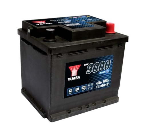 Yuasa YBX9012 12V 50 Ah 520 CCA AGM Start-Stopp Plus Autobatterie
