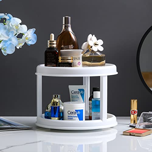 2 Set, 2 Tier 10" Turntable Lazy Susan Organizers For Cabinet, Rotating Spice Rack Spinner - Pantry, Medicine Organization And Storage, Kitchen, Fridge, Bathroom, Vanity Countertop Spinning Organizing #TOP5
