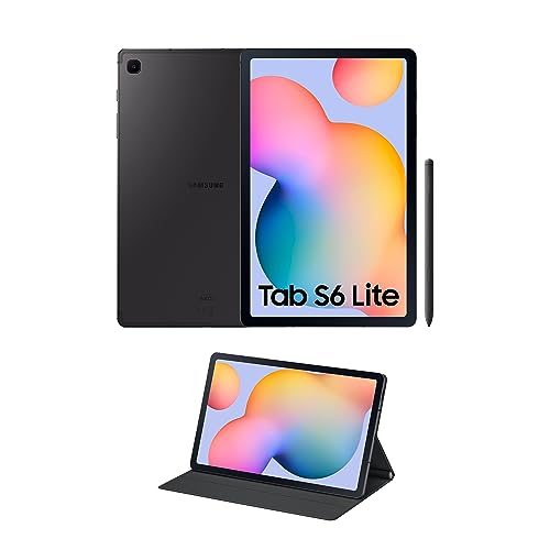 SAMSUNG Galaxy Tab S6 Lite 64GB de Almacenamiento con Funda - Tablet de 10.4”, Procesador Qualcomm Snapdragon 720G, WiFi, Android 12, Color Negro(Versión Española)