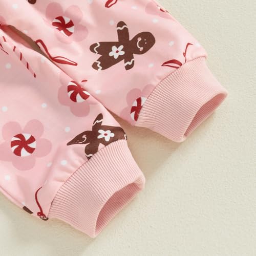 DuAnyozu Toddler Baby Girl Christmas Outfit Santa Crewneck Sweatshirt Long Sleeve Shirt Pants Infant Fall Winter Clothes 6