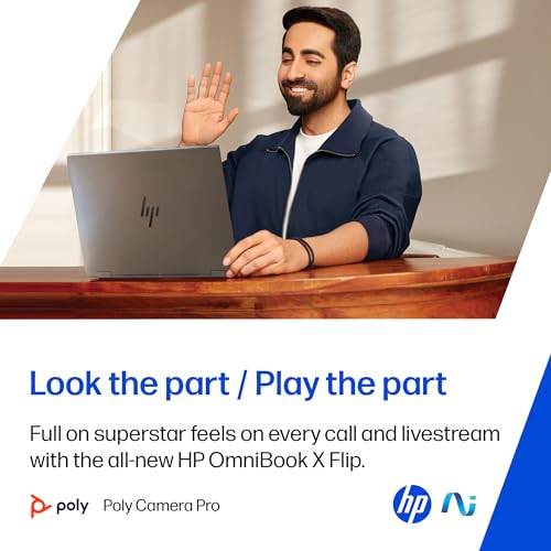 Image of HP OmniBook X Flip OLED (Previously Envy) Intel Core Ultra 5 226V, 40 Tops(16GB LPDDR5X,512GB SSD) 3K, Touch, 120hz,14'' /35.6cm, Win11, Office24, Meteor Silver,1.38kg, fm0058TU,Pen, Next Gen AI Laptop