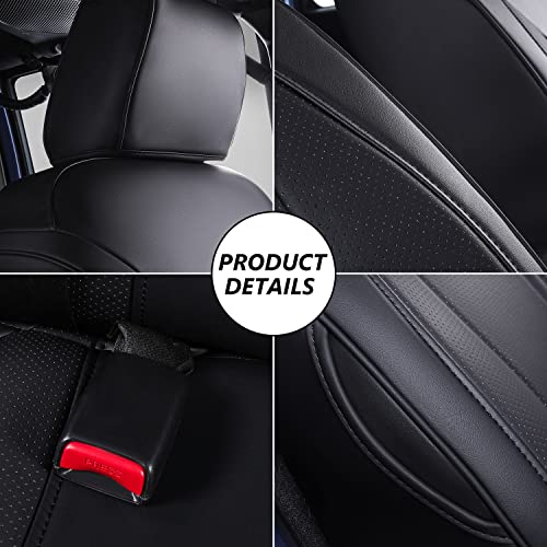 Ptyyds Fit Jeep Wrangler Jk Seat Covers 4 Door Front And Back Pu Leather Car Seat Covers Full Set For Jeep Jk 2013-2017 Accessories(Jeep Wrangler Jk 4 Door, Black) #TOP5