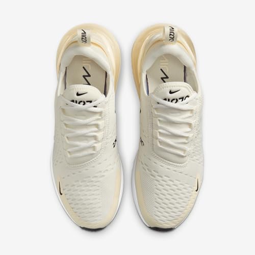 Nike Air Max 270 Women's Shoes (AH6789-124, Sail/Coconut Milk/Pale Ivory/Black) Size 10.54