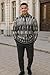 Stacy Adams Men’s Sweater Mélange Medley Full Patterned Design (5XL, Black)