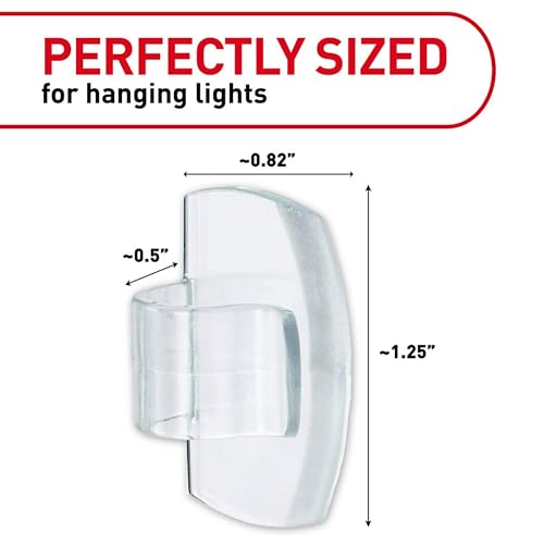 Command Damage Free Hanging Light Clips with Adhesive Strips, No Tools Mini Wall Hooks for Hanging Decorations in Living Spaces, 16 Clips, 20 Strips - image 4