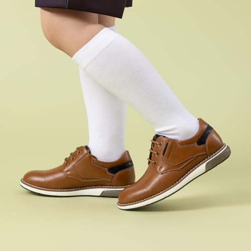 Bruno Marc Boy'S Casual Dress Oxford Comfort Uniform Formal Fashion Sneaker Shoes,Size 6 Big Kid,Brown,Sbox2404K thumb #5