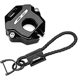 ZYAKOMO Compatible with CBR 600RR CBR1000RR CB500F 500X CB 650R CBR500R CBR250RR CB1100 CNC Motorcycle Key Case Cover Keyring (Black-CB)