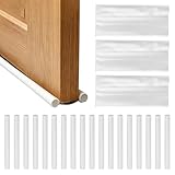 3 pcs Burletes para Puertas, Doble Capa Burletes para Ventanas Cortavientos(Blanco)