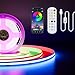 PAUTIX 5V USB RGB COB LED Strip Light 4.92ft/1.5m Color Changing Strip Lights,TV Backlight Multicolor Flexible Under Cabinet Tape Lights with Bluetooth Control for Bedroom,Kitchen,Home DIY Lighting