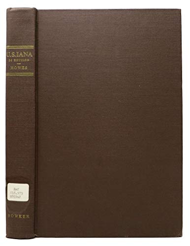 U.S.Iana, 1650-1950;: A Selective Bibliography ... B0006DCH70 Book Cover