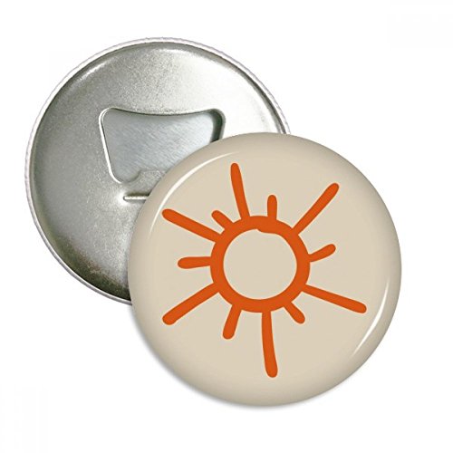 Décapsuleur aimanté soleil orange DIYthinker x3 pour frigo - 2