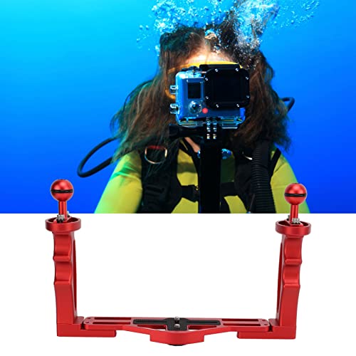 Dual Handle Underwater Camera Tray Extendable Aluminum Underwater Handle Tray Bracket With 2 Ball Handle, Video Light Stabilizer Tray For Camera Housing, Handle Grip Tray For Gopro Action Camera #TOP7