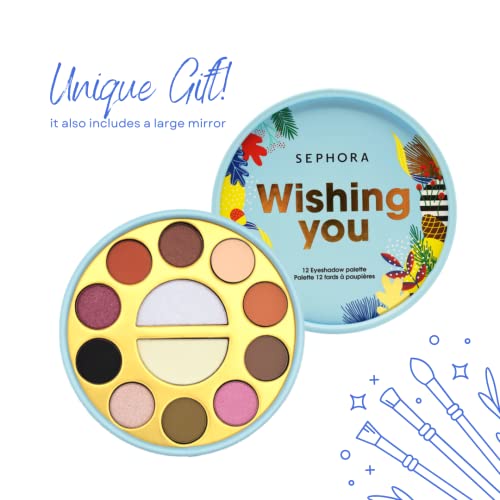 Sephora Collection Wishing You 12 Pan Eyeshadow Palette - Easy-To-Wear Pigmented Shades, Powder #TOP4
