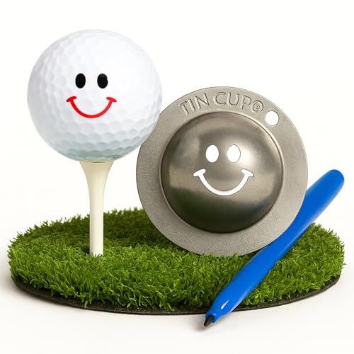 Tin Cup Golf Ball Marker Stencil - Premium Personalization Tool For Golfers - Custom Design Ball Marker - Golf Accessories Gift For Men And Women- Made In The Usa (Groovy)