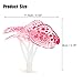 VOCOSTE Soft Silicone Glowing Aquarium Simulation Coral with Sucker, Fluorescence Aquatic Artificial Water Plants for Fish Tank Decoration, Pink