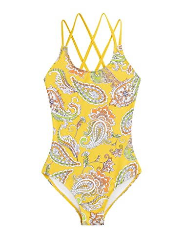 Image of Kanu Surf Girls' Reese UPF 50 Beach Sport Criss-Cross One Piece Swimsuit