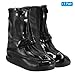 PATIKIL L Silicone Rain Shoes Cover, 1 Pair Waterproof Non-Slip Reusable Overshoes Rain Galoshes Snow Boot Protector for Women Rainy Outdoor, Black