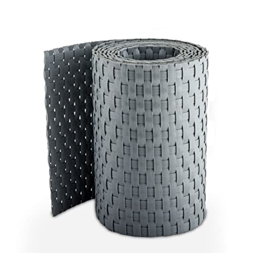 Jardinion Bandes d'intimité, intimité de clôture de Tapis à Double Tringle Gris Clair 255 x 0,4 x 19cm Cover