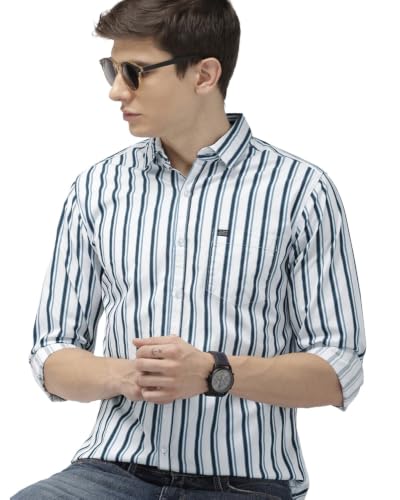 Image of Noble Monk Men's Full Sleeve Shirt | Casual Shirt for Men | Stylish Cotton Blend | Comfortable Everyday Wear | Button Down Clothing | Travel & Outdoor Apparel