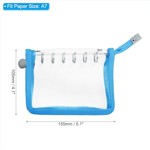 Protège-Cahier Transparent A7 pour ne plus perdre vos notes souple en PVC bleu