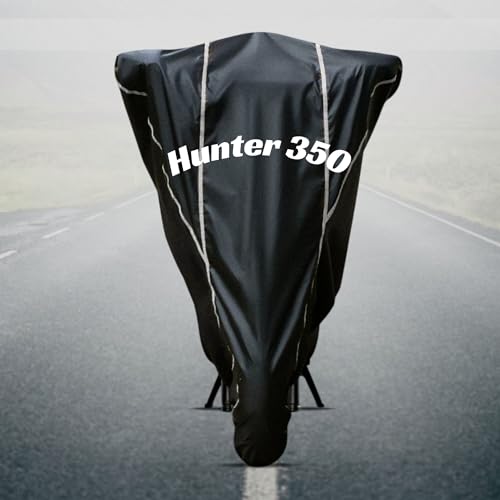Image of Motorcycle Bike Body Cover for Outdoor Use - Heavy Fabric Water Resistant Two Wheeler Cover with UV, Dust & Rain Protection Compatible for Hunter 350