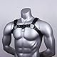 NEEMOSI Brustgurt Herren Leder Brust Harness Punk Männer Brust Geschirr Punk Gothic Fetisch Bandage Kostüme Brustgeschirr Gay Reizvolle Bondage SM Fesseln Cosplay Party Kostüme Sexy Sklave Clubwear