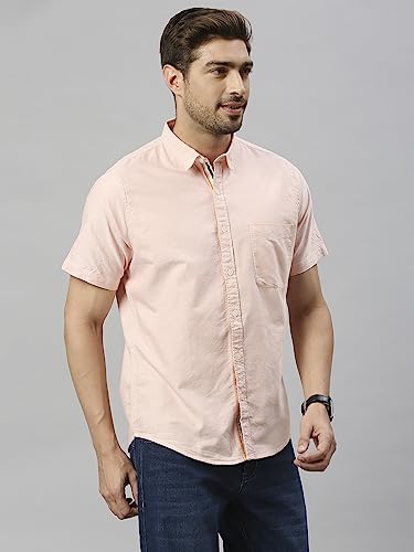 Image of Thomas Scott Men's Cotton Casual Shirt | Regular Fit | Soft & Breathable Fabric | Stylish Everyday Wear for Work, Travel & Outings