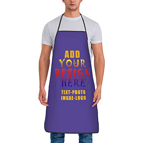 Gift Apron with Name Text Saying Custom Kitchen Aprons for Adults Women Men