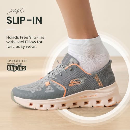 Skechers Damen Glide-Step Pro Slip-InTurnschuhe, Gray Mesh/Orange Trim, 40 EU – Ansicht 6
