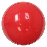 16-Inch Deflated Size Solid Red Beach Ball - Inflatable to 12-Inches Diameter