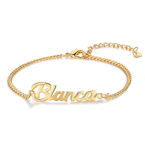Jewelora personnalisé femmes nom Bracelet Bracelet en or cadeau personnalisé pour sa mère épouse petite amie meilleurs amis sur anniversaire anniversaire Noël Cover