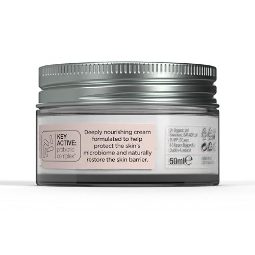 Dr Organic Skin Calm Probiotic Concentrated Cream, For Redness, Dry, Sensitive & Irritable Skin, 24hr Moisture, Dermatologically Tested, Vegan, Cruelty Free, Paraben & SLS Free, Certified Organic,50ml - Image 4