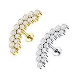 REEIRAMERCE New 2026 Unisex 1Pc Titanium Ear Tragus Cartilage Helix Daith Piercing Stud Earrings For Women Internal Thread Labret Lip Ring 16G Jewelry Fashion Trendy Accessories Creative Gift And Men