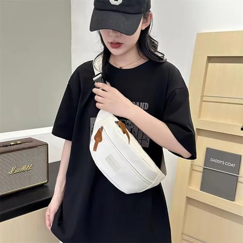 Image of Wildhorn Stylish Unisex Crossbody Waist Bag | Water-Resistant Sling & Chest Bag with Adjustable Strap | Compact Travel & Daily Essentials Bag (White)