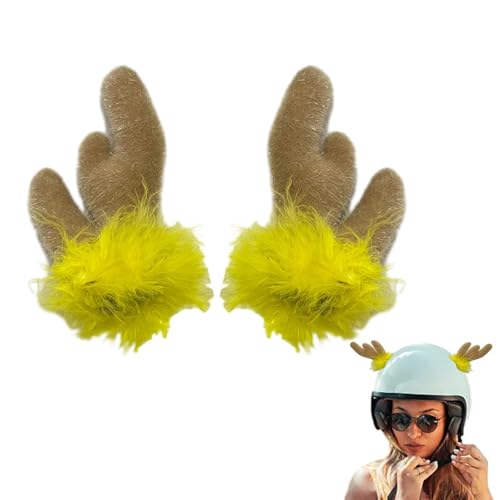 Caschi da moto con corna, decorazioni carine per snowboard peluche, decorazioni carine per snowboard, per casco da moto per sci, ciclismo, snowboard