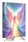 EPLUUM Paint by Numbers Kit for Adults Beginners Paint by Number for Adults Student Acrylic Oil Number Painting Kits for Adult Ideal Gift for Family Friend Perfect for Home Decor Color Angel 16x20 in