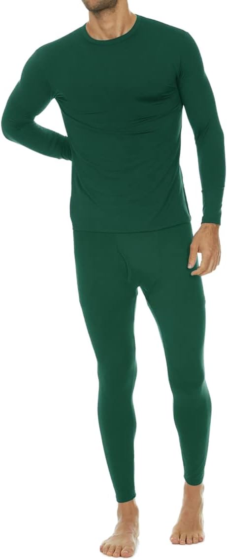 ThermajohnLong Johns Thermal Underwear for Men Fleece Lined Base Layer Set for Cold Weather