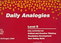 Daily analogies Level 5 Oral Activities for Critical and Creative Thinking Vocabulary Development Test-Taking Skills 0812372549 Book Cover