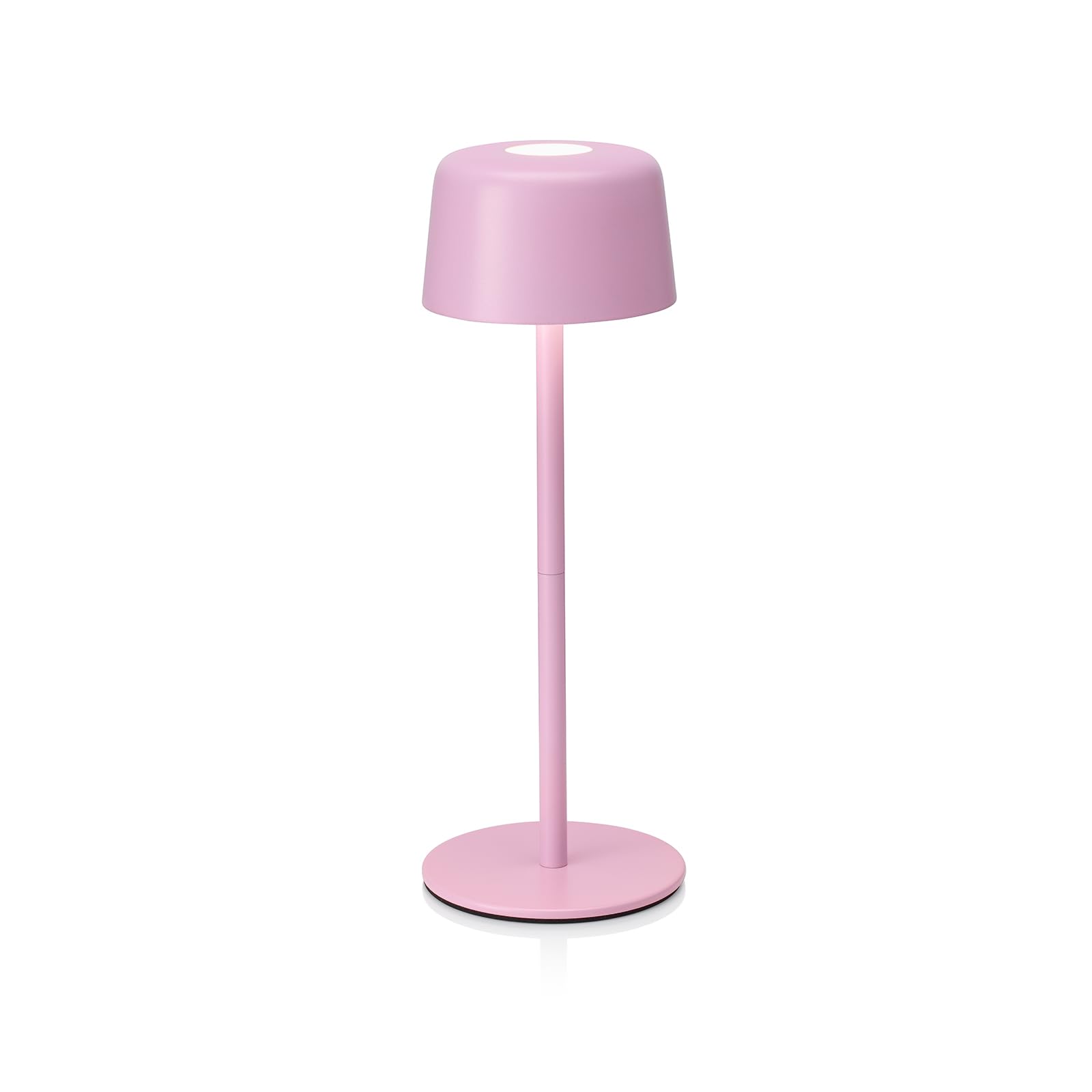Auraglow Pink Rechargeable Table Lamp - Portable Cordless Battery Powered Touch Lamp With 3 Brightness Levels, Dimmable Led For Bedroom, Desk, Living Room, Hallway, Lounge, Garden & Patio (, 1 Pack)