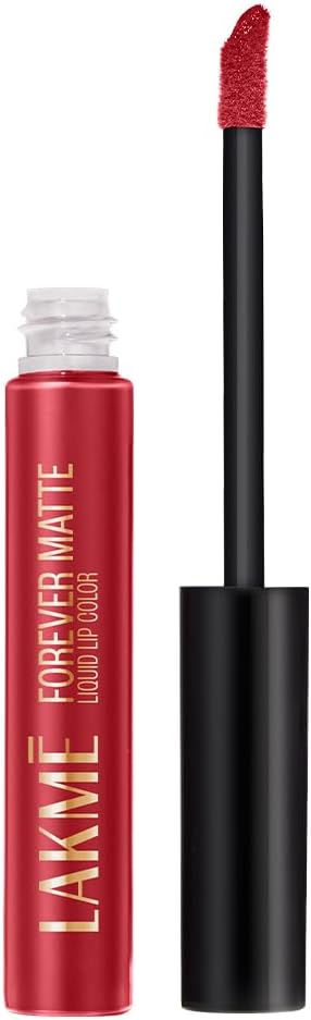 LAKMÉ Forever Matte Liquid Lip Colour, Long-Lasting Liquid Lipstick, Lightweight & Transferproof, Smudgeproof - Red Velvet, 5.6ml