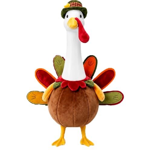 Foidiccx 23 Inch Porch Goose Thanksgiving Outfit Velvet Turkey Costume (Colorful, One Size)