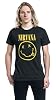 NIRVANA Men's Nirvana - Smiley Short Sleeve T-Shirt, Black, Small #1