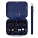 L LTGEM Medium Camera Case Compatible with Canon/Sony/Nikon DSLR Mirrorless Camera and Multiple Lens, Hard Travel Carrying Case with 3 Dividers and Shoulder Strap, Navy Blue