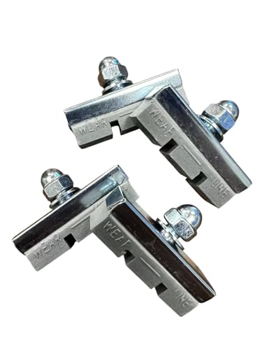 Gray Color, Premium Bicycle Brake Pads 4-Pack(2pair) – 4mm Durable & Quiet, Universal Fit for BMX, MTB, Road Bikes with Side-Pull Caliper Brakes – Long-Lasting Rubber and Steel Construction