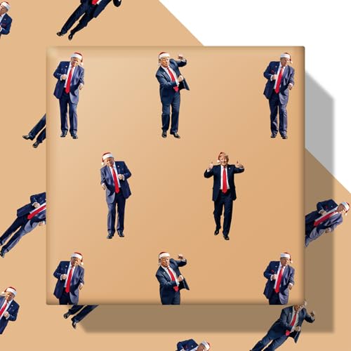 Papier cadeau éléphant blanc CosyWave, pack de 10 feuilles drôles de Noël