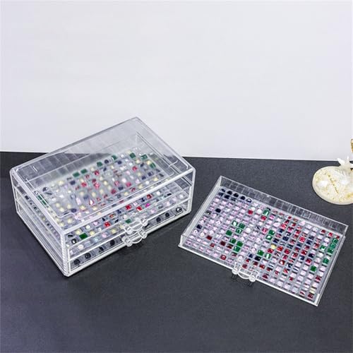 Boîte de rangement pour perles et bijoux dotée de 471 compartiments fixes - 3