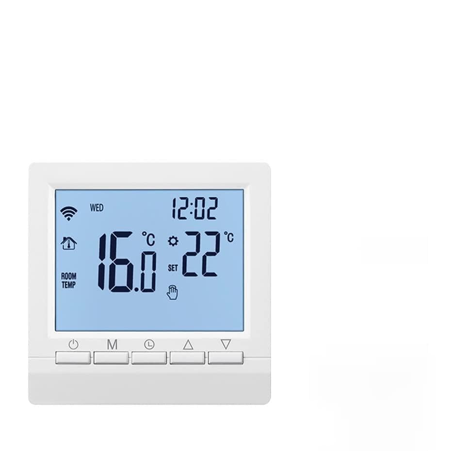 Sensore termometro, Termostato intelligente WiFi Controllo di temperatura del pavimento elettrico Elettrico Acqua/Gas Caldatura termostato Wireless funziona wireless(WiFi Water gas)