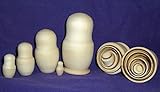 Plain Blank Unpainted Russian Nesting Doll * 5 pc / 4 in * Paint yourself * u-505.4