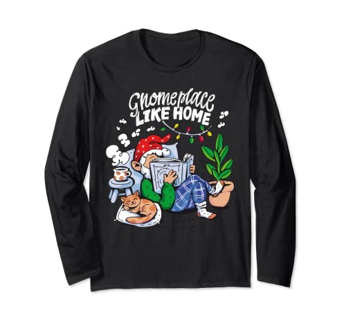 Gnome Place Like Home Reader Gnome No Place Like Home Maglia a Manica